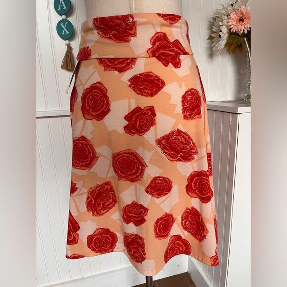 LuLaRoe Orange Floral Shirt NWT - Picture 3 of 8
